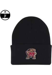 LogoFit Maryland Terrapins Black Jr Northpole Cuffed Youth Knit Hat