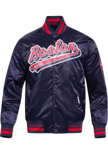 Pro Standard Boston Red Sox Mens Navy Blue Script Tail Light Weight Jacket