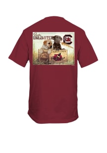 South Carolina Gamecocks Red Ducks Unlimited Box of Puppies Short Sleeve T Shirt