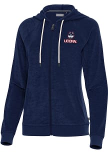 Antigua UConn Huskies Womens Navy Blue Favorite Long Sleeve Full Zip Jacket