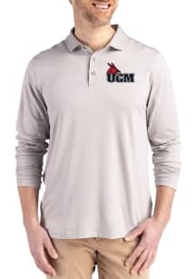 Cutter and Buck Central Missouri Mules Mens Grey Coastline Long Sleeve Polo Shirt