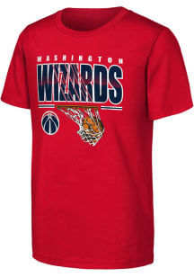 Washington Wizards Youth Red Hoop Dreams Short Sleeve T-Shirt