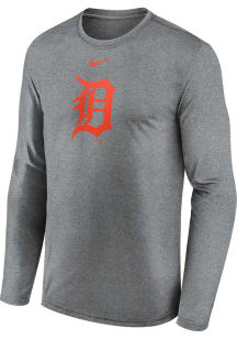 Nike Detroit Tigers Grey Legend Logo Long Sleeve T-Shirt