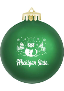 Michigan State Spartans Snowman Ornament - Green