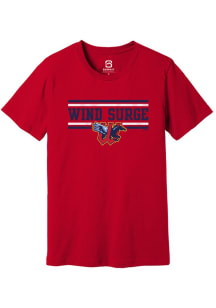 Summit Sportswear Wichita Wind Surge Red Double Bars Short Sleeve T Shirt