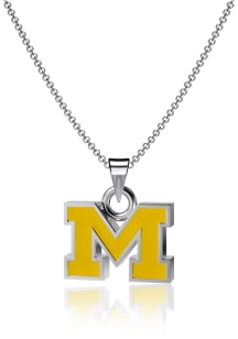 Michigan Wolverines Enamel Logo Pendant Necklace