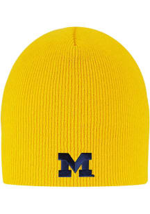 LogoFit Michigan Wolverines Yellow Everest Mens Knit Hat