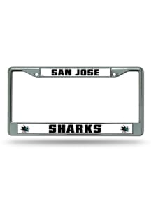San Jose Sharks Premium Chrome License Plate Frame - Silver
