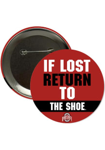 Ohio State Buckeyes 3" If Lost Return To The Shoe Button - Red