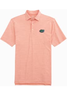 Southern Tide Florida Gators Mens Orange Spacedye Short Sleeve Polo