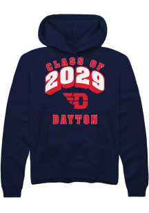 Summit Sportswear Dayton Flyers Mens Navy Blue Class of 2029 Long Sleeve Hoodie