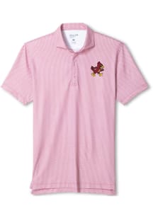 Johnnie O Iowa State Cyclones Mens Cardinal Hex Short Sleeve Fashion Polo