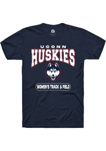 Summit Sportswear UConn Huskies Navy Blue Women's Track & Field Short Sleeve T Shirt
