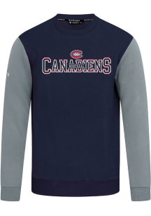 Levelwear Montreal Canadiens Mens Navy Blue Ultimate Journey Long Sleeve Crew Sweatshirt