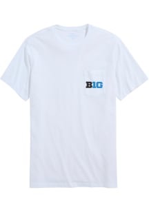 Vineyard Vines Big Ten White Baseball Flag Short Sleeve T Shirt