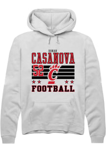 Ronan Casanova Cincinnati Bearcats Mens White Football NIL Striped Player Hood