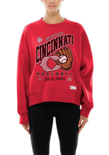 New Era Cincinnati Reds Womens Red City Connect Basic Crew Sweatshirt