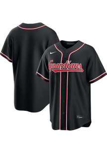 Cleveland Guardians Mens Nike Replica Carbon Fashion Jersey - Black