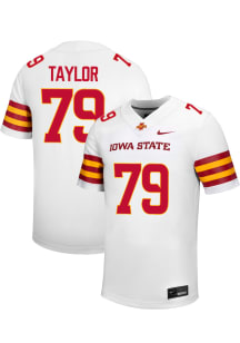 Jake Taylor  Nike Iowa State Cyclones White NIL Name And Number Football Jersey