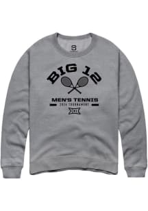 Summit Sportswear Big 12 Mens Graphite 2026 Men's Tennis Championship Long Sleeve Crew Sweatshirt