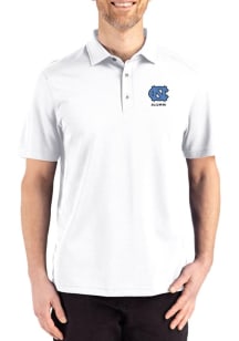 Cutter and Buck North Carolina Tar Heels Mens White Alumni Advantage Refresh Short Sleeve Polo