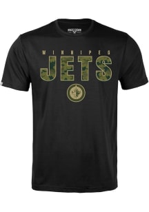 Levelwear Winnipeg Jets Black Richmond Protect Short Sleeve T Shirt
