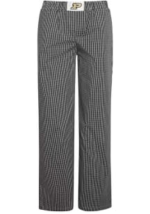 Hype and Vice Purdue Boilermakers Womens Black Gingham Loungewear Sleep Pants