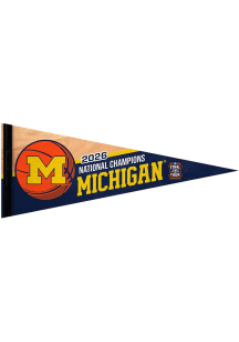 Michigan Wolverines 12x30 Alt 2026 MBB Nat Champ Pennant - Blue