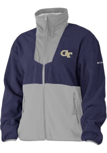 Columbia GA Tech Yellow Jackets Womens Navy Blue Sequoia Light Weight Jacket