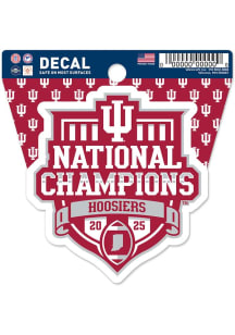 Indiana Hoosiers 2025 National Champs Clean Cut Auto Decal - Crimson