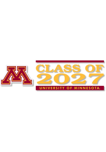 Minnesota Golden Gophers 6x2 Class of 2027 Auto Decal - Maroon