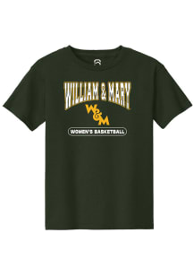 Summit Sportswear William & Mary Tribe Youth Green Womens Basketball Short Sleeve T-Shirt