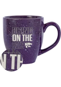 K-State Wildcats Bring On The Cats 16oz Speckle Ceramic Mug - Purple