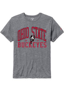 Ohio State Buckeyes Grey All American Oversized Number One Short Sleeve T Shirt