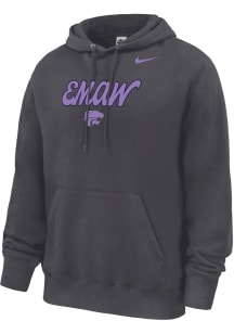 Nike K-State Wildcats Mens Anthracite EMAW Script Club Fleece Long Sleeve Hoodie