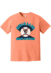 Summit Sportswear Sugar Land Space Cowboys Womens Orange Soft Arch Short Sleeve T-Shirt