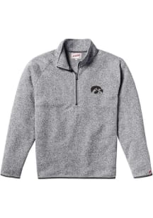 Iowa Hawkeyes Mens Grey Saranac Long Sleeve Qtr Zip Pullover