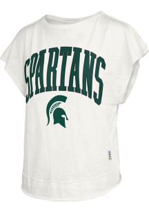 Pressbox Michigan State Spartans Womens White Nelson Movement Short Sleeve T-Shirt