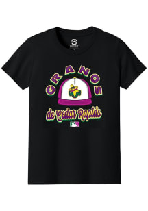 Summit Sportswear Cedar Rapids Kernels Youth Black Circle Cap Copa Short Sleeve T-Shirt