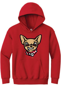 Summit Sportswear El Paso Chihuahuas Youth Red Primary Logo Long Sleeve Hoodie