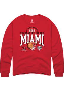 Summit Sportswear Miami RedHawks Mens Red MAC 2026 WBB Tournament Bound Long Sleeve Crew Sweatshir..