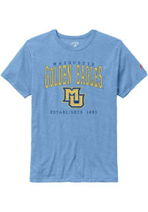 Marquette Golden Eagles Light Blue Victory Falls Puff Arch Mascot Short Sleeve Fashion T Shirt