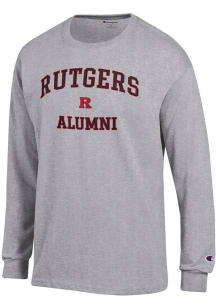 Champion Rutgers Scarlet Knights Grey Alumni Jersey Long Sleeve T Shirt