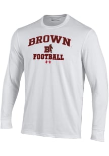 Under Armour Brown Bears White Football Football Performance Long Sleeve T Shirt