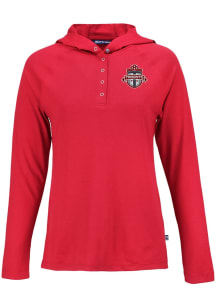 Cutter and Buck Toronto FC Womens Red Coastline Eco Hooded Sweatshirt