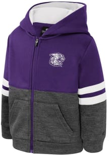 Colosseum K-State Wildcats Toddler Bandit Long Sleeve Full Zip Sweatshirt - Purple