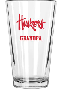 Nebraska Cornhuskers Grandpa 16 oz Pint Glass - White