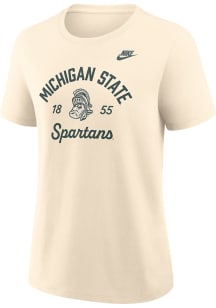 Nike Michigan State Spartans Womens Natural Legacy Primetime Short Sleeve T-Shirt