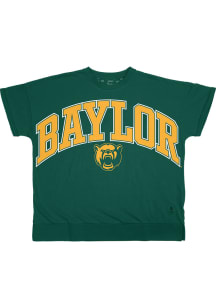 Pressbox Baylor Bears Womens Green Janise Short Sleeve T-Shirt