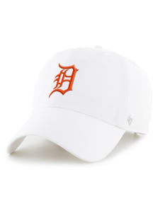 47 Detroit Tigers Clean Up with Orange D logo Adjustable Hat - White